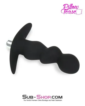 0311E      Rippled Vibrating Silicone Prostate P-Spot Anal Plug - MEGA Deal