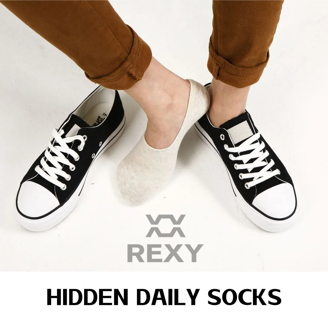 15X Rexy Daily No Show Ankle Socks Large Non-Slip Breathable MULTI COLOUR
