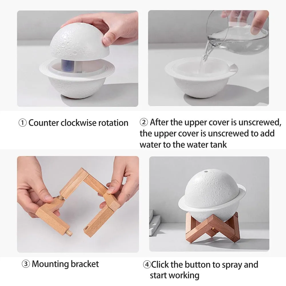 3D Moon Air Humidifier Night Light