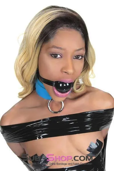 4482DL      Large Black Rubber Ballgag on Black Strap - MEGA Deal