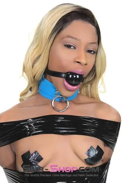 4482DL      Large Black Rubber Ballgag on Black Strap - MEGA Deal