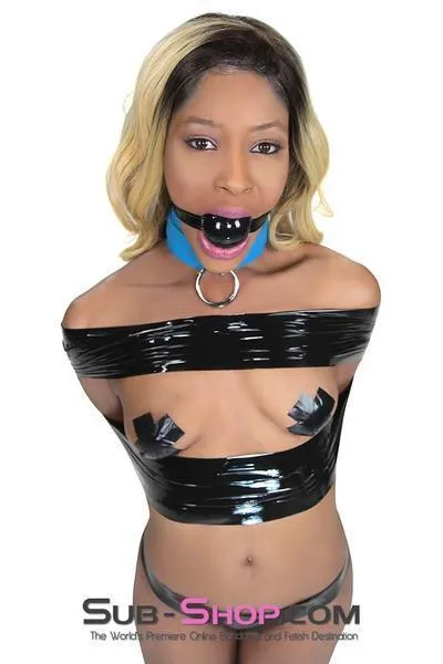 4482DL      Large Black Rubber Ballgag on Black Strap - MEGA Deal