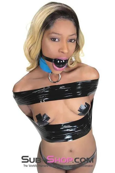 4482DL      Large Black Rubber Ballgag on Black Strap - MEGA Deal