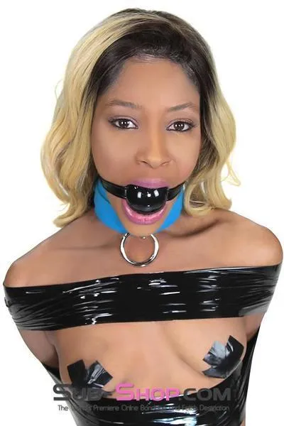 4482DL      Large Black Rubber Ballgag on Black Strap - MEGA Deal