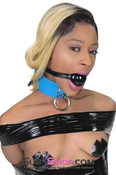 4482DL      Large Black Rubber Ballgag on Black Strap - MEGA Deal