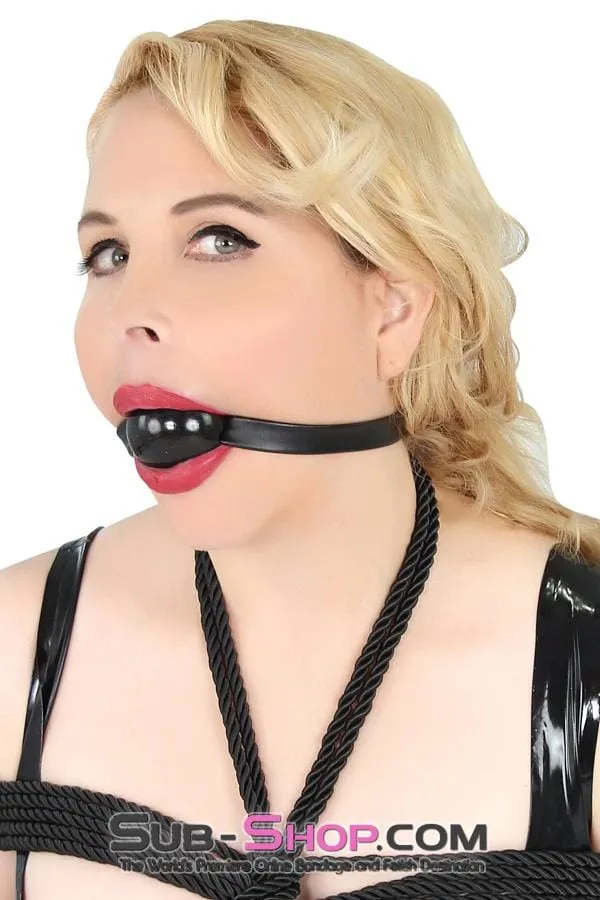 4482DL      Large Black Rubber Ballgag on Black Strap - MEGA Deal