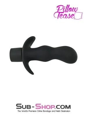 6947M      Vibrating Black Silicone Prostate Pleaser - LAST CHANCE - Final Closeout!