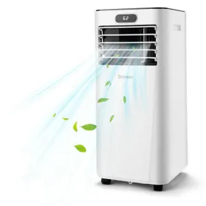 8000BTU 3-in-1 Portable Air Conditioner with Remote Control-White - Color: White