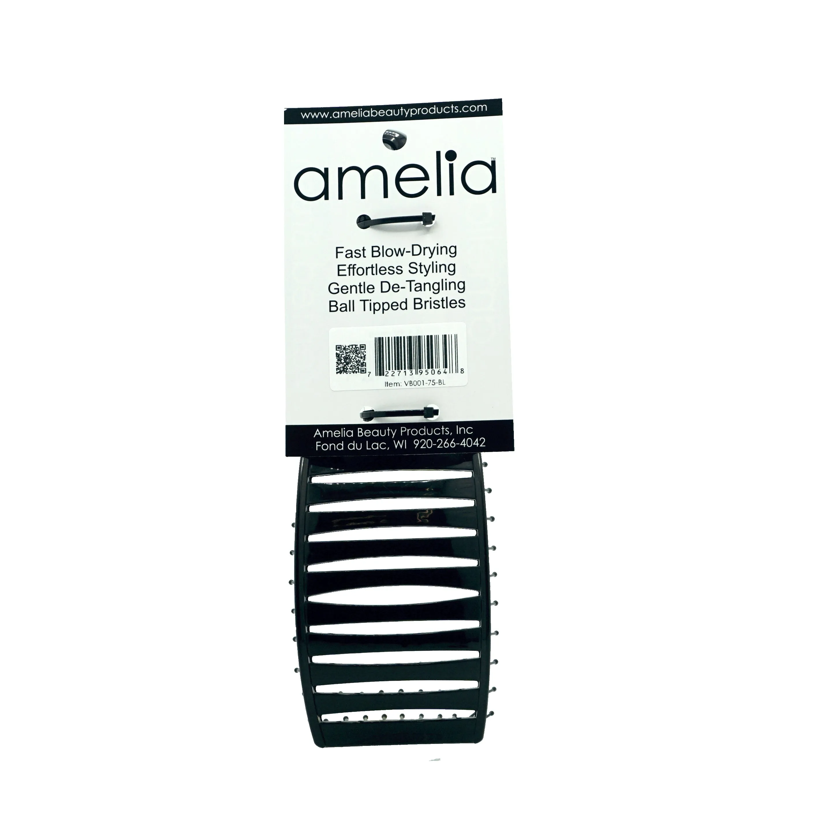 9.5in Vented Brush - Nylon Bristles, Black - CLOSEOUT, LIMITED STOCK AVAILABLE
