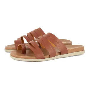 Abuye : Ladies Leather Sandal in Suede Cayak