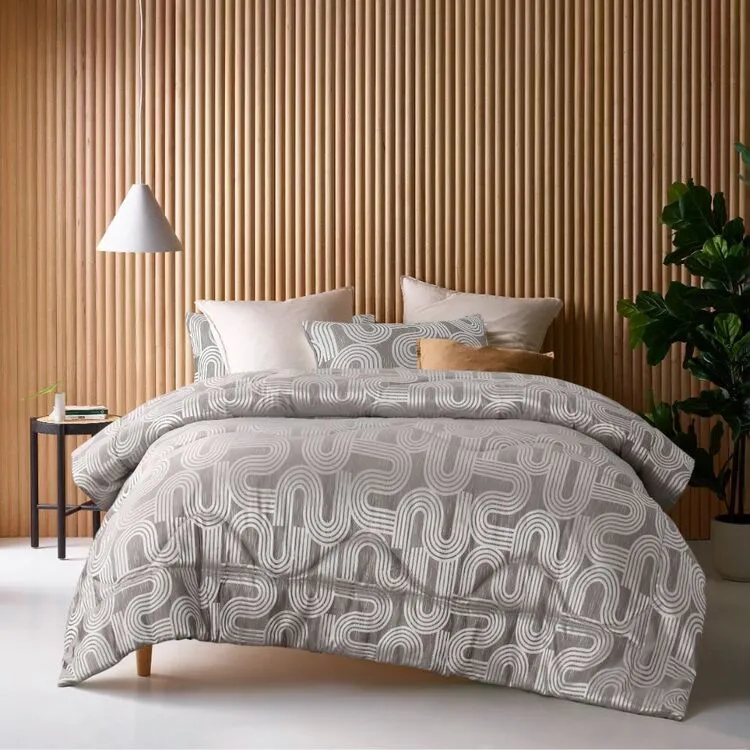 Accessorize Brent 3 Piece Jacquard Comforter Set