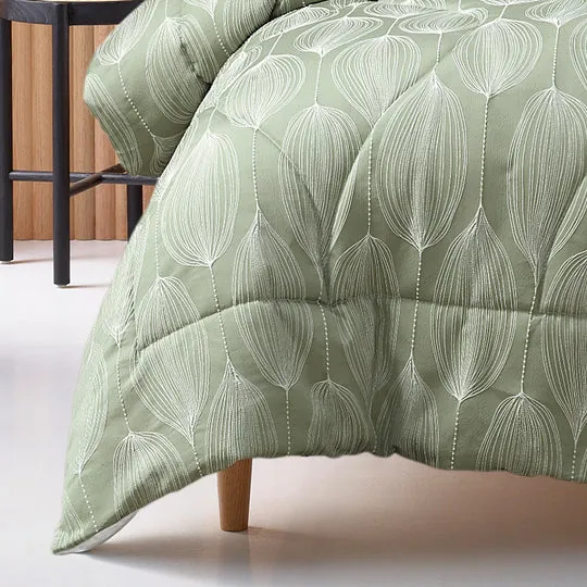 Accessorize Leaf 3 Piece Jacquard Comforter Set