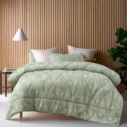 Accessorize Leaf 3 Piece Jacquard Comforter Set