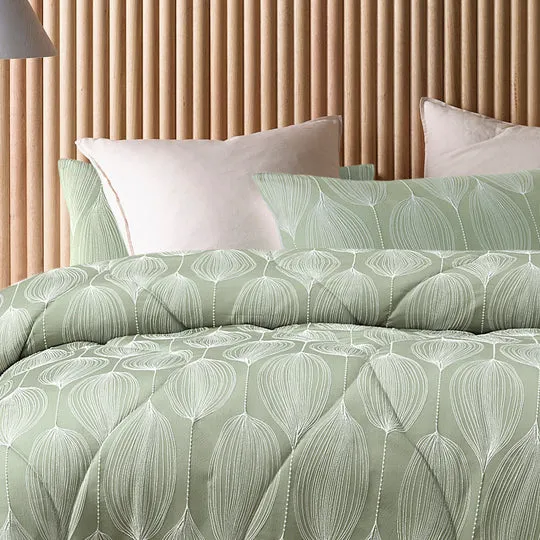 Accessorize Leaf 3 Piece Jacquard Comforter Set