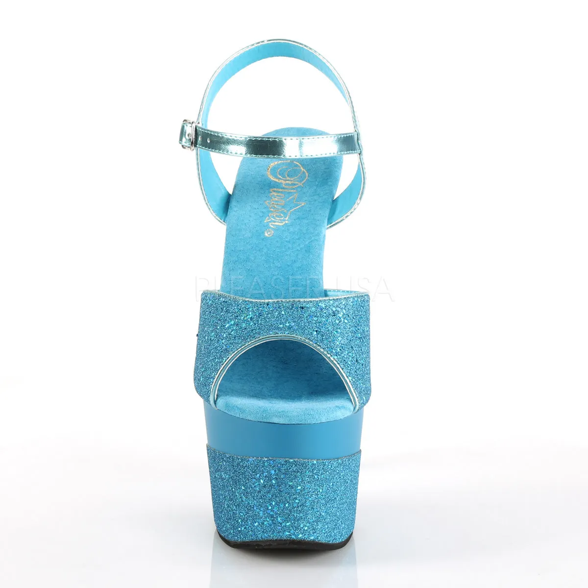 ADORE-709-2G  Aqua Multi Glitter/Aqua Multi Glitter