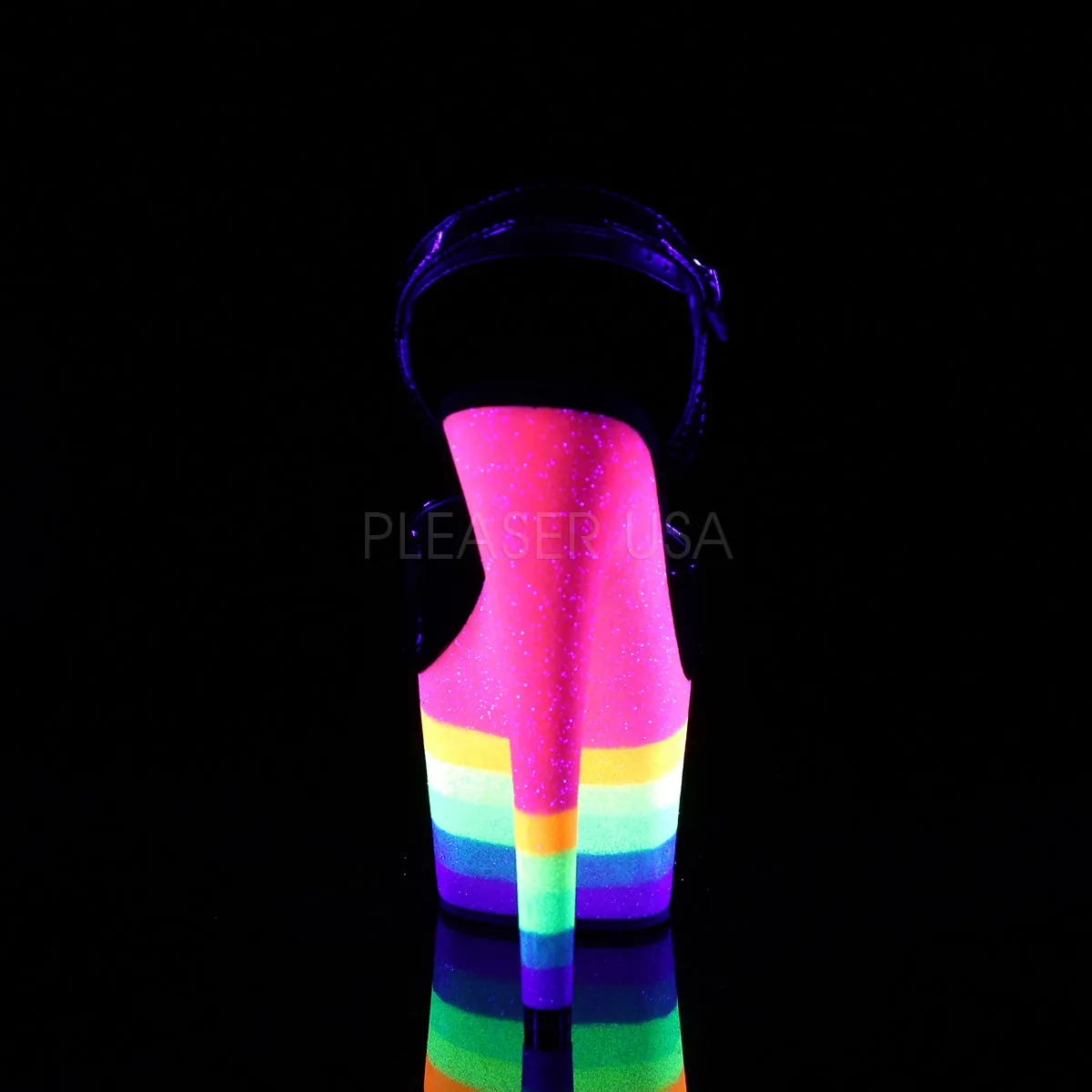 ADORE-709UVRB  Black/Neon Rainbow Glitter