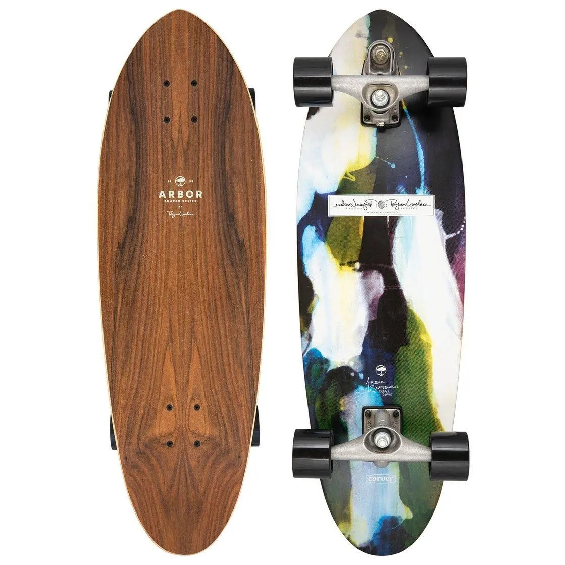 Arbor x Carver Surfskate Shaper Lovelace C7 Complete Surf Skate Board - 10.0" x 32"