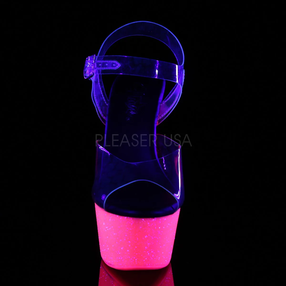ASPIRE-608UVG  Clear/Neon Hot Pink Glitter