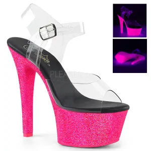 ASPIRE-608UVG  Clear/Neon Hot Pink Glitter