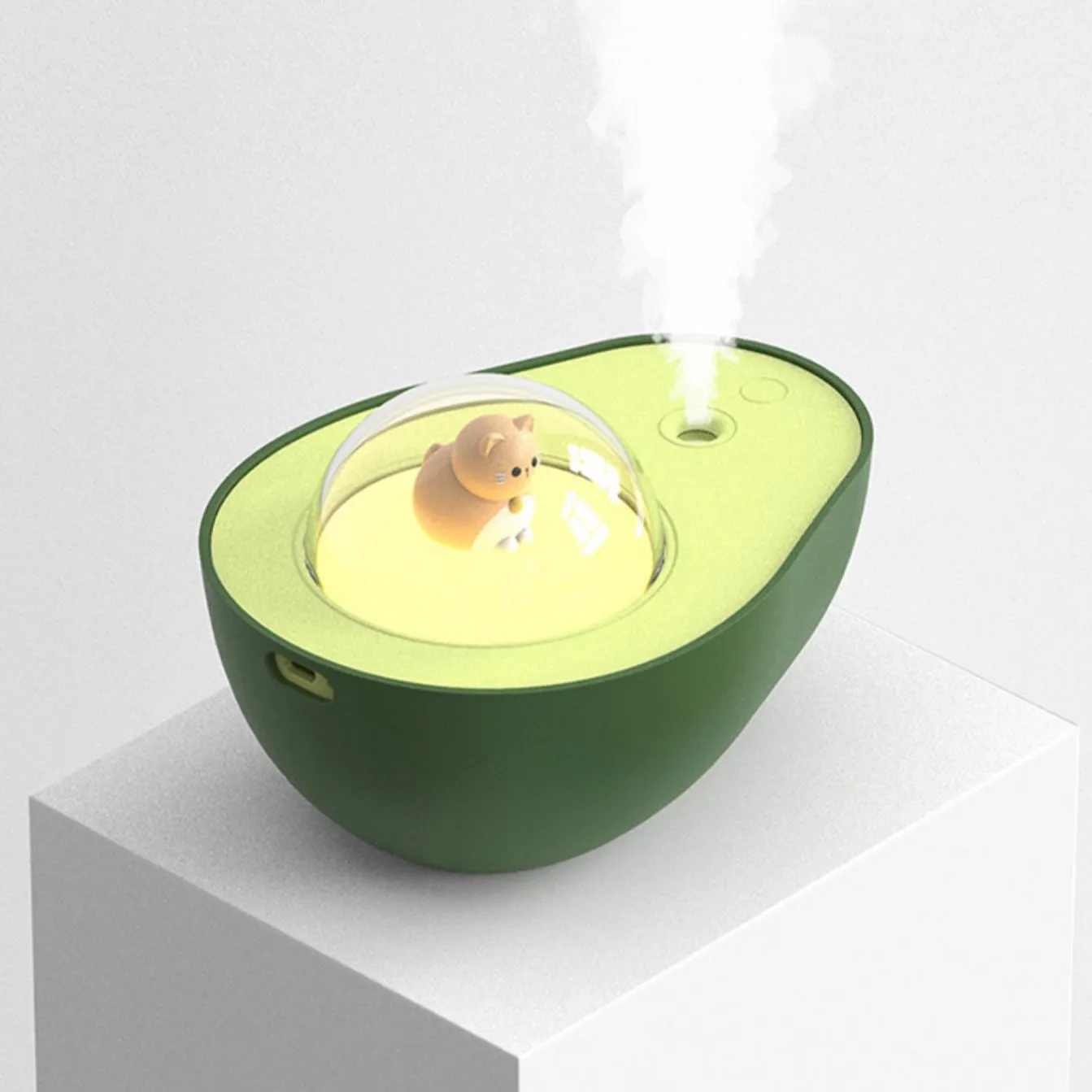 Avocado Humidifier with USB Kitty Bedroom Night Light
