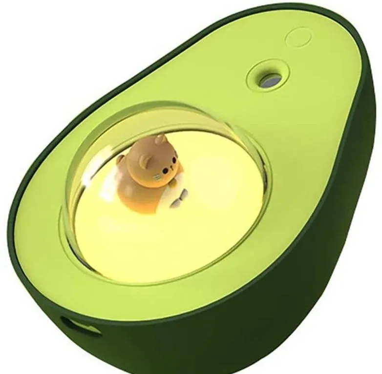 Avocado Humidifier with USB Kitty Bedroom Night Light