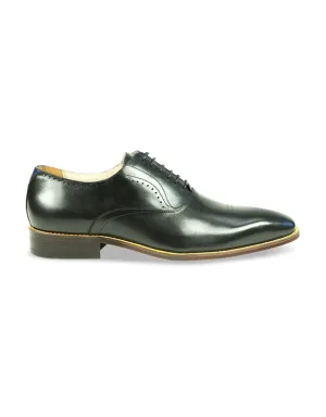 AZOR Mens Semi - Square Pompei Oxford  Lace Up Shoes Black UK 7 to UK 12