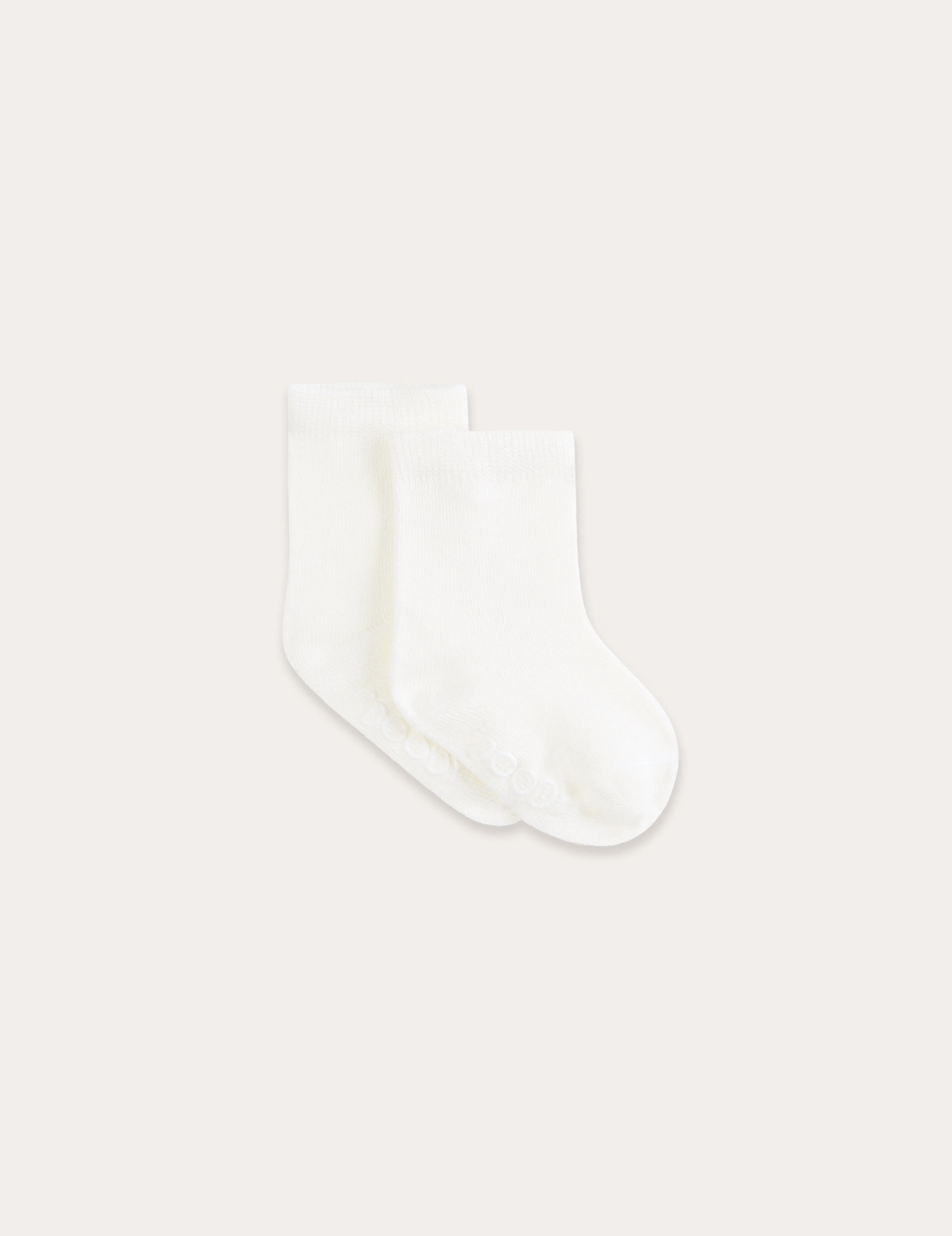 Baby Socks - 3 Pack - Heather Grey / Natural White / Stripe