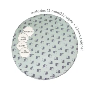Bamboo Playmat & Monthly Sign Card Set (Yin Yang Seals Print)