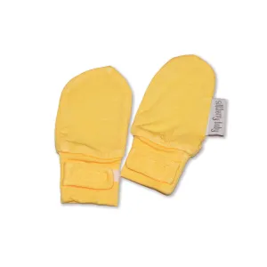 Bamboo Stay-on No Scratch Mitten (Banana Cream)