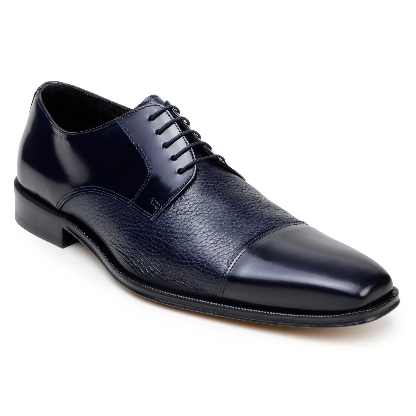 Belvedere Alexander in Navy Premium Italian Deerskin Leather Oxfords