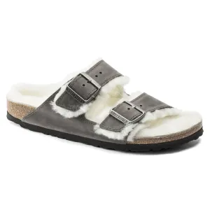 Birkenstock Arizona Shearling iron oiled leather/natural shearling