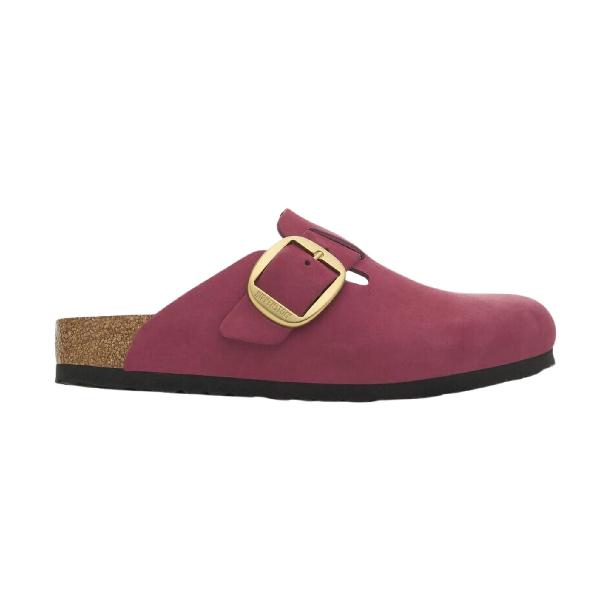 Birkenstock Boston Big Buckle Nubuck Leather Clog - Berry Crush - ONLINE STORE CREDIT/EXCHANGE ONLY