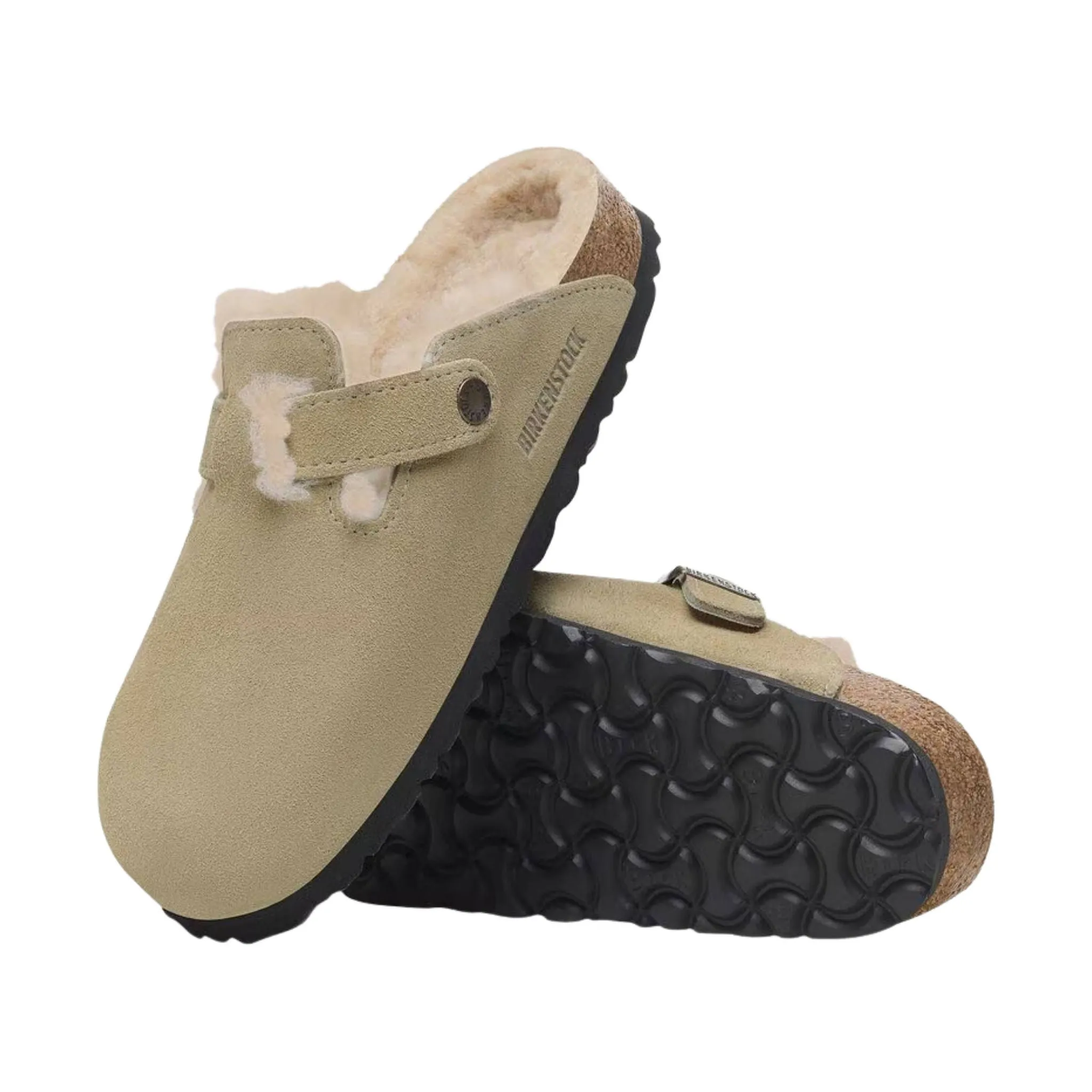 Birkenstock Boston Shearling - Taupe Sandcastle