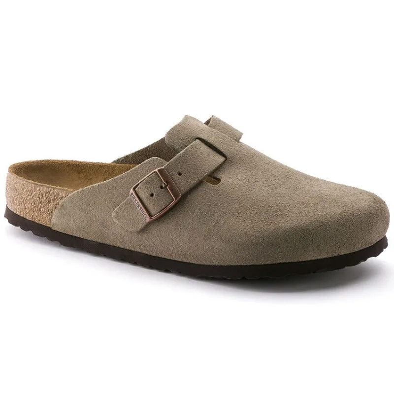 Birkenstock Boston Soft Footbed Taupe Suede - Regular