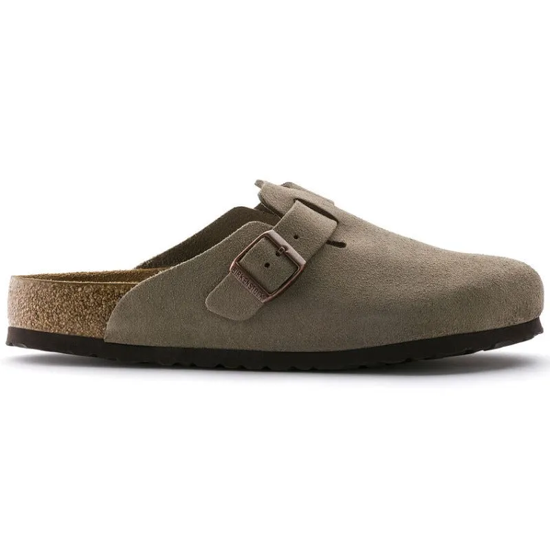 Birkenstock Boston Soft Footbed Taupe Suede - Regular