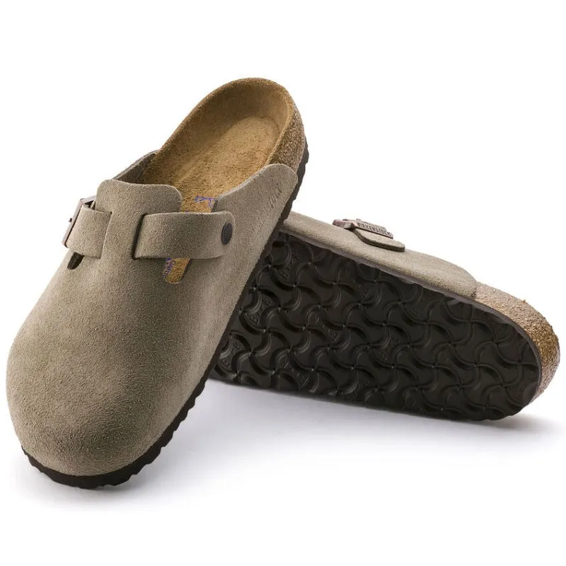 Birkenstock Boston Soft Footbed Taupe Suede - Regular
