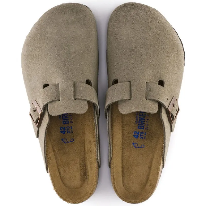 Birkenstock Boston Soft Footbed Taupe Suede - Regular