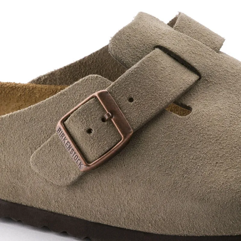 Birkenstock Boston Soft Footbed Taupe Suede - Regular