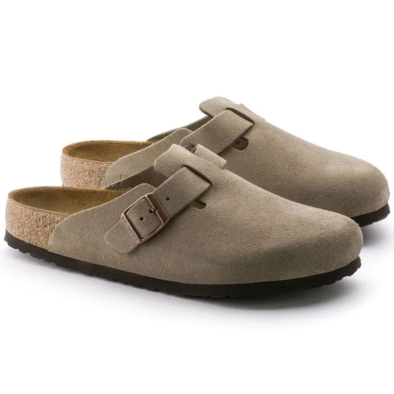 Birkenstock Boston Soft Footbed Taupe Suede - Regular
