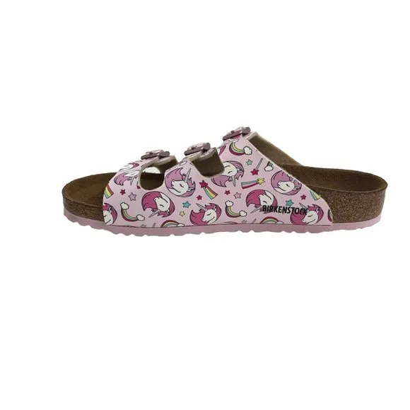 Birkenstock Florida 3 Strap Pink Unicorn Sandal, Size 34 NWOB