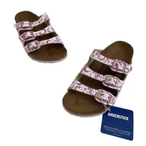 Birkenstock Florida 3 Strap Pink Unicorn Sandal, Size 34 NWOB