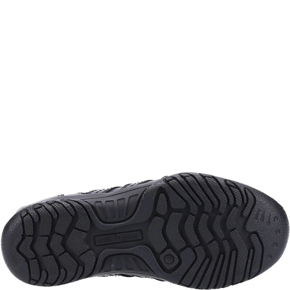 Black XL Jezza Lace-Up Senior School Shoes