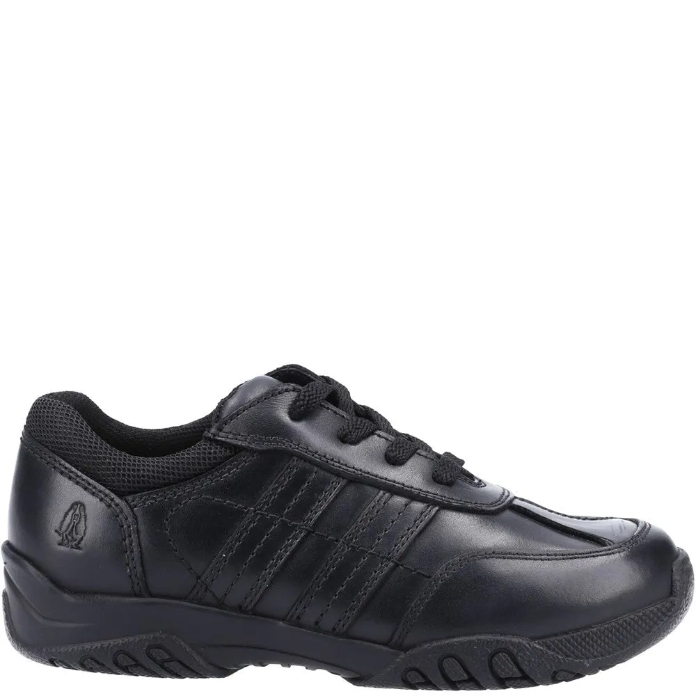 Black XL Jezza Lace-Up Senior School Shoes