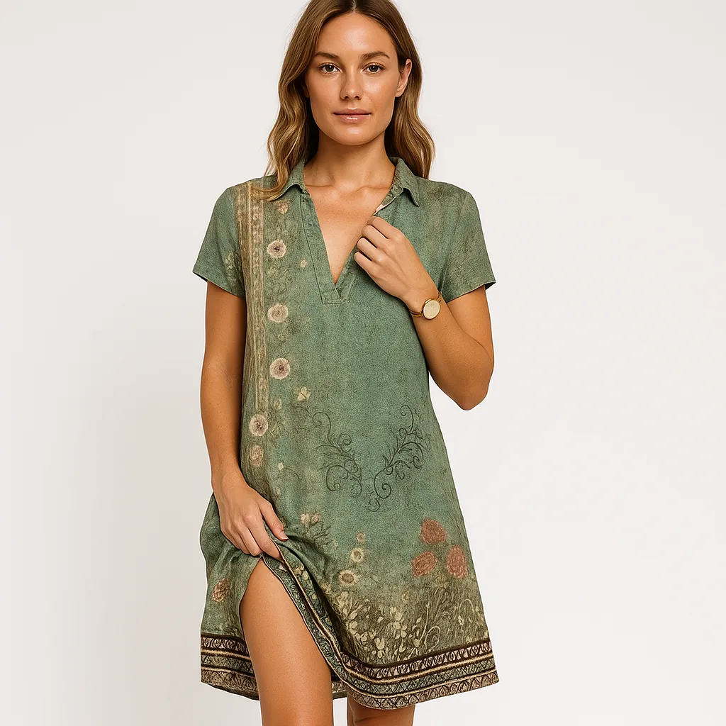 Bohemian Paisley Midi Dress | Lightweight | Relaxed Fit and Vibrant