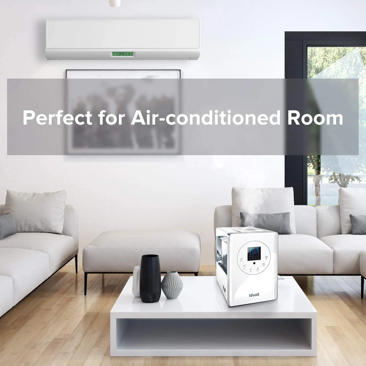 Brand new Levoit Warm & Cool Mist Ultrasonic Humidifier with ultrasonic mist for plants! Remote/Touch control, Large Display! Auto shut off! Great Reviews!