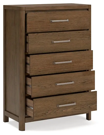 Cabalynn California King Panel Bed with Storage with Mirrored Dresser, Chest and Nightstand