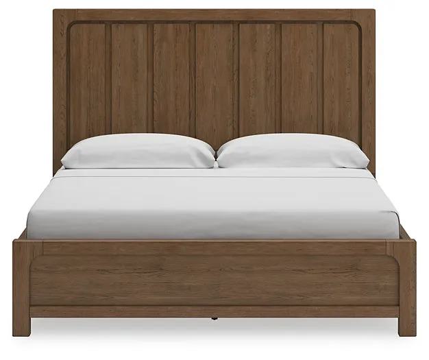 Cabalynn King Panel Bed with Storage with Mirrored Dresser