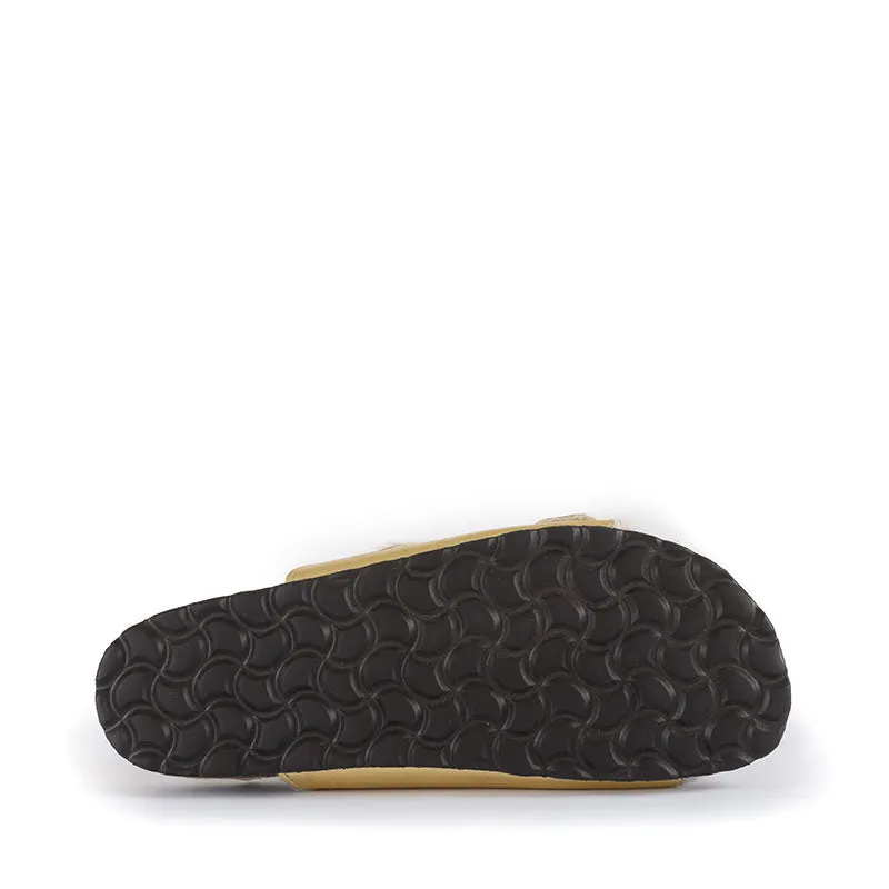 Calin - Vegan Metallic 2-Strap Slider - Metallic Gold