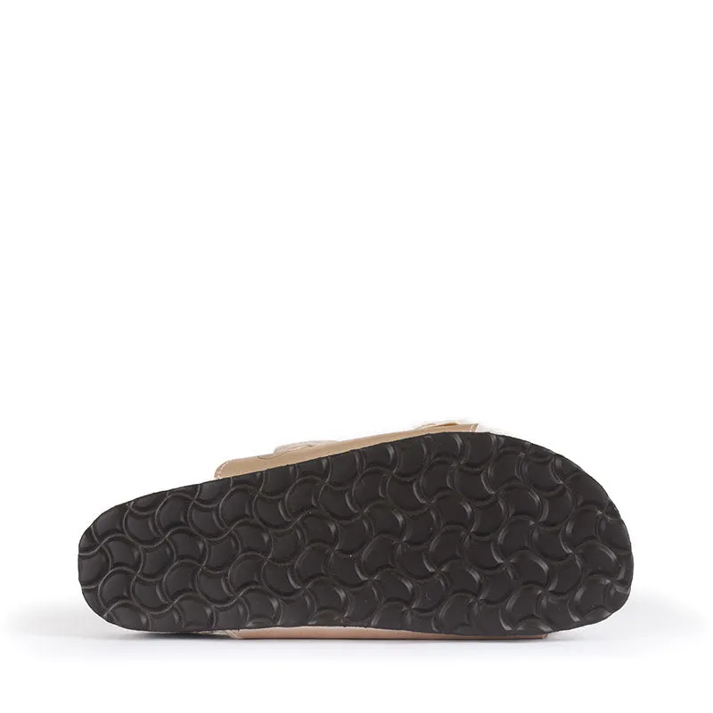 Calin - Vegan Metallic 2-Strap Slider - Rose Gold