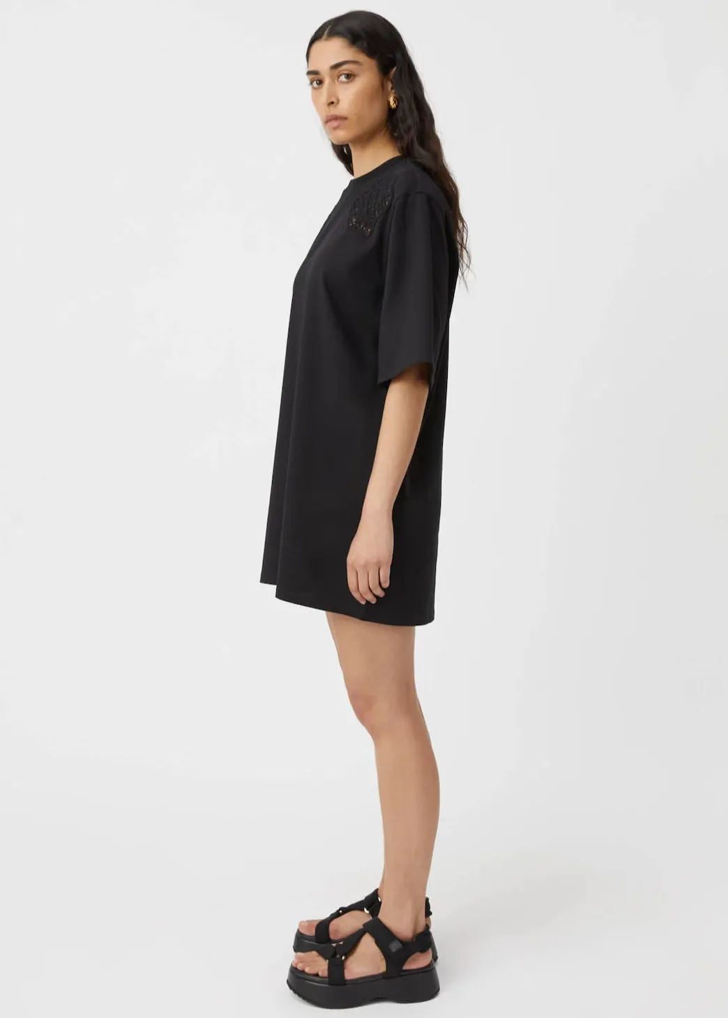 CAMILLA & MARC Caterina Applique Tee Dress - Black